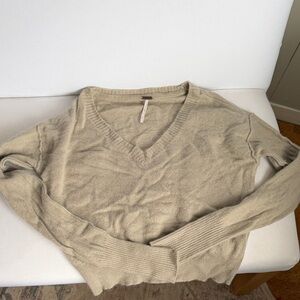 Free People Cashmere V-Neck Sweater